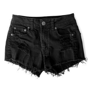 American Eagle Distressed High Waisted Denim Shorts